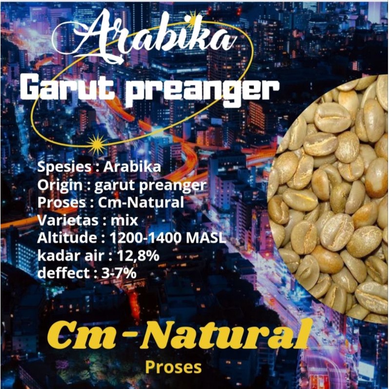

Green Bean / biji kopi Arabika Garut Preanger - Cm natural 1kg