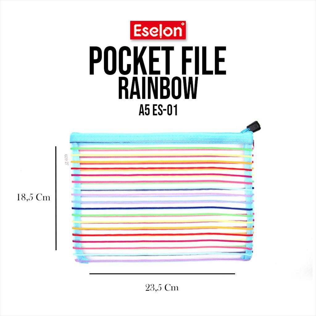 

Tempat Pensil Pocket File Rainbow A5 ES01Pocket File /Tempat Alat Tulis