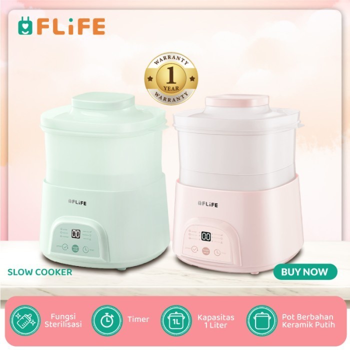 Slow Cooker Mukti Fungsi 6 in 1 Flife Fc-30Nc01 Kapasitas 1 Liter