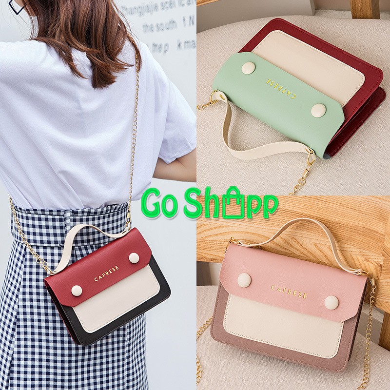 Tas Selempang Wanita Import Kulit PU Kombinasi Warna High Quality - Tas Fashion Wanita Korea [SL23]