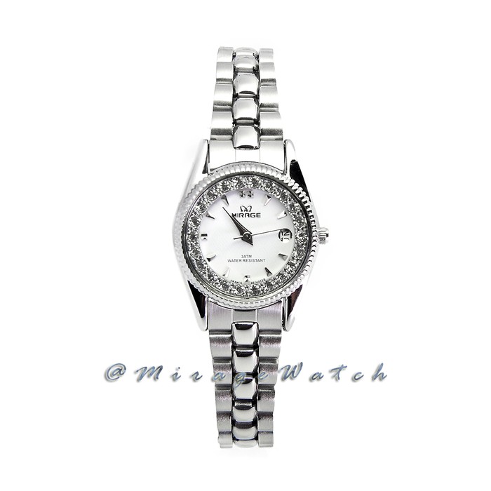 Jam tangan Mirage Wanita Original RX 1580 L SIlver pP