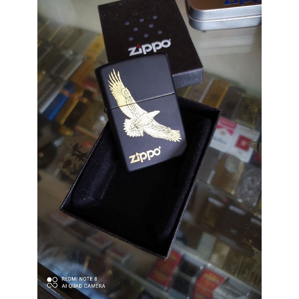 zippo american eagle patriotic black matte