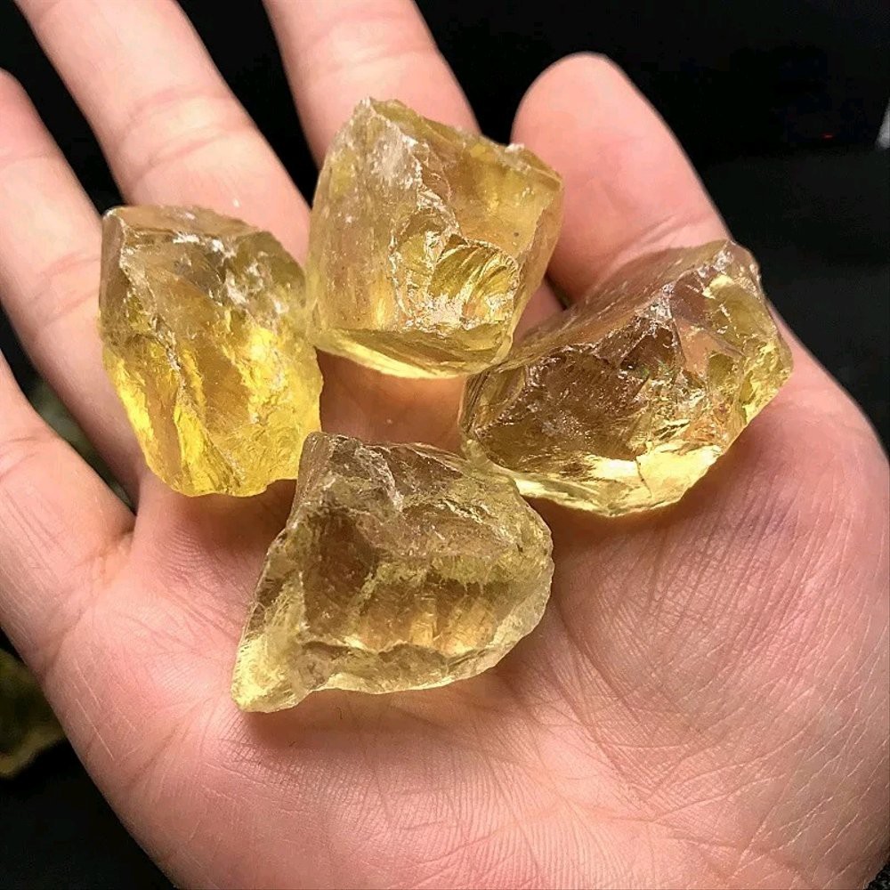 HARGA GILA-GILAAN !!! Citrine Quartz Natural / Lemon Quartz Bahan Giwang Harga Eceran ( Jual Bahan )