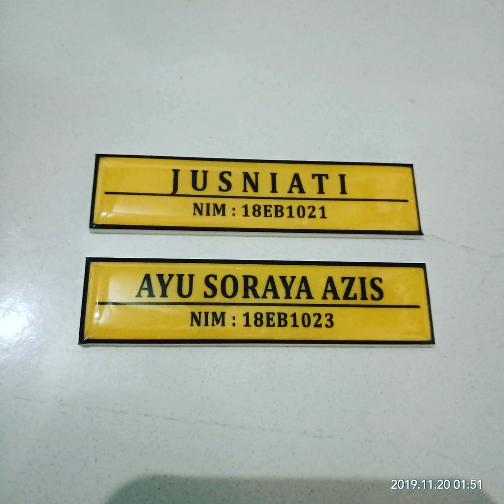 

PAPAN NAMA DADA AKRILIK PENITI