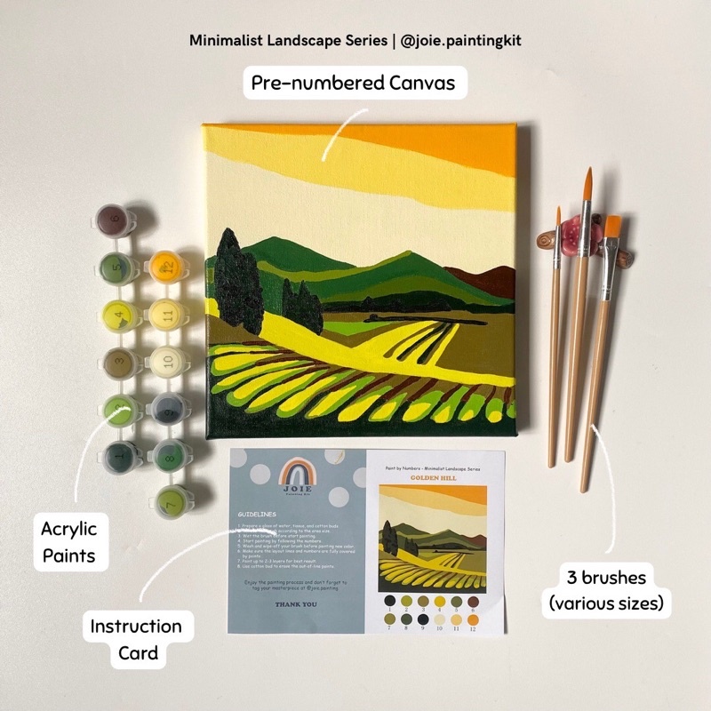 

Paint by Number Joie Painting Kit Golden Hill