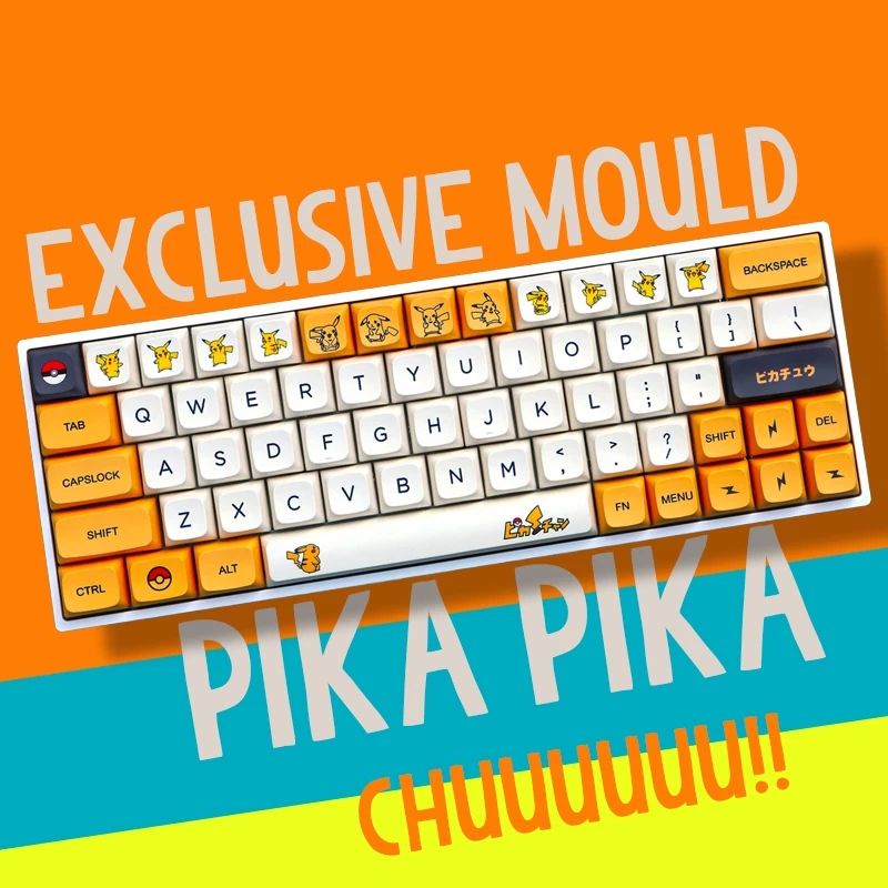 Pikachu Keycaps Keyboard Japanese Set 139pcs