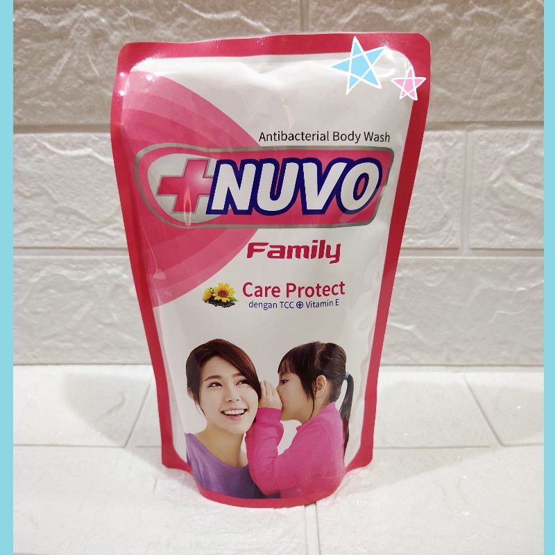 Nuvo Family Anti Bacterial Body Wash Pink 400 ml