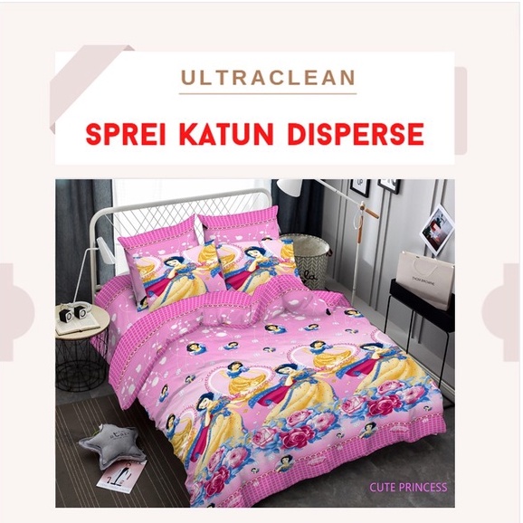 Sprei Homemade Anak Cewek cute princes pink &quot;PREMIUM&quot; katun ukuran 90 100 120 140 160 180x200 &amp; 200