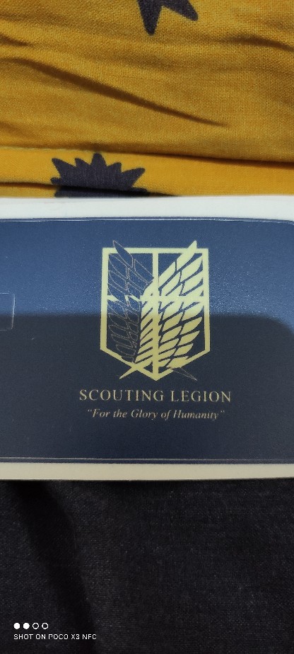 Sticker Pelindung Kartu Skin Card Atm Sim Ktp E-money Stiker Motif Attack On Titan Anti Gores