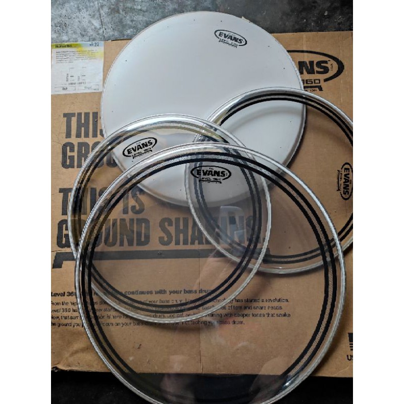 evans drum head ec2s set
