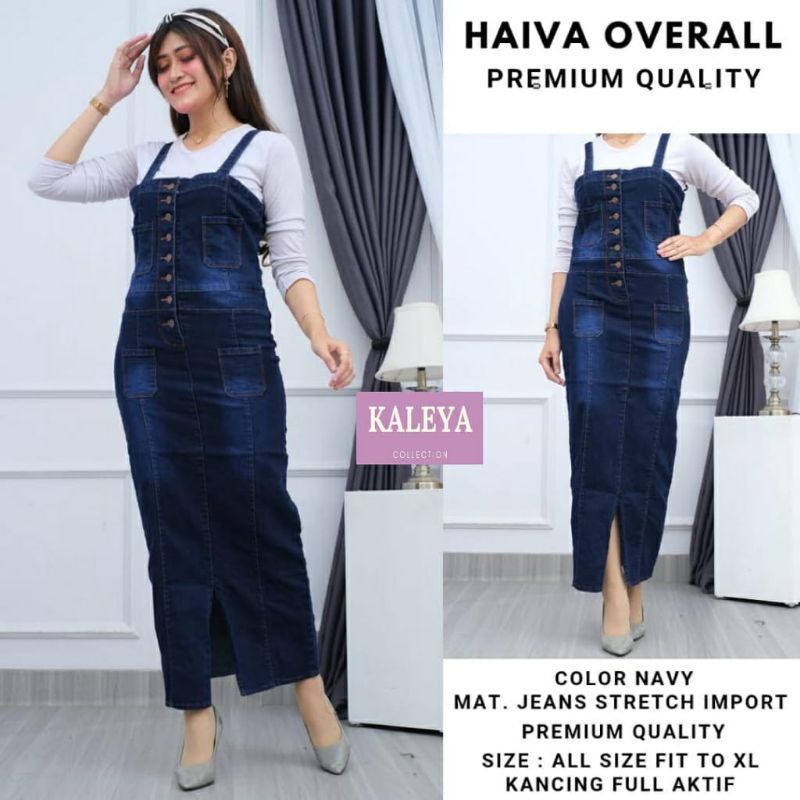 Overall Jeans // Rok Span DELILA// Rok Wanita // Rok Kodok // Span Jeans // Rok Jeans