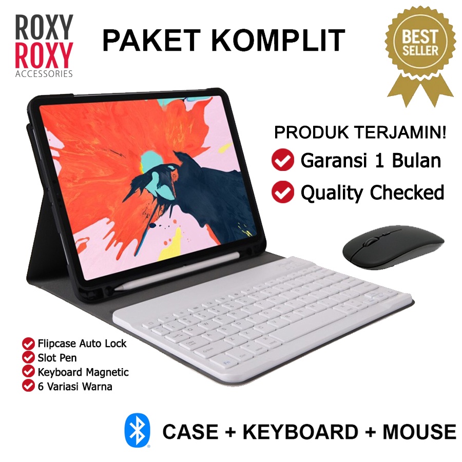 Samsung Tab A7 Lite T220 T225 8.7 Inch Tab A8 2022 X205 FS Smart Sarung Keyboard Bluetooth Smart Case