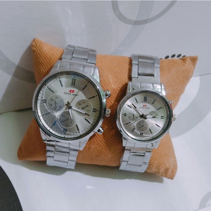 READY STOCK JAM COUPLE SILVER RANTAI