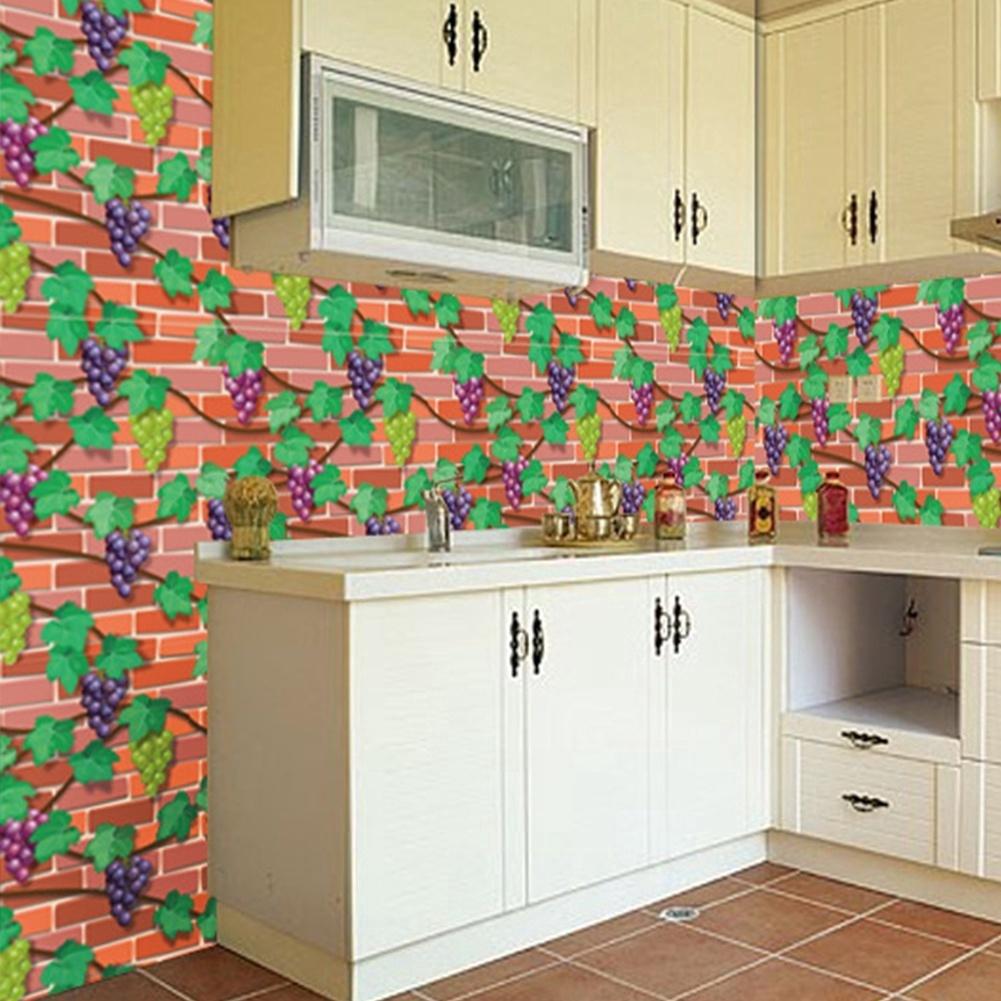 Efek bata  DIY ubin stiker Dekorasi  rumah  dapur dinding 