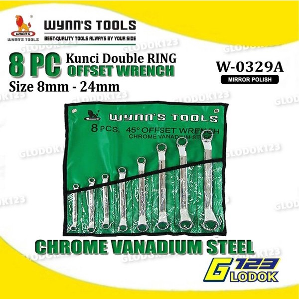 Kunci Ring Pas Set Offset Wrench Chrome Vanadium CRV Quality Original