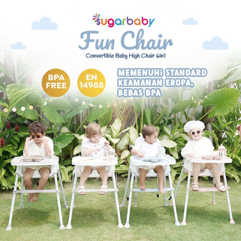 SugarBaby Fun Chair Convertible Baby High Chair 6in1