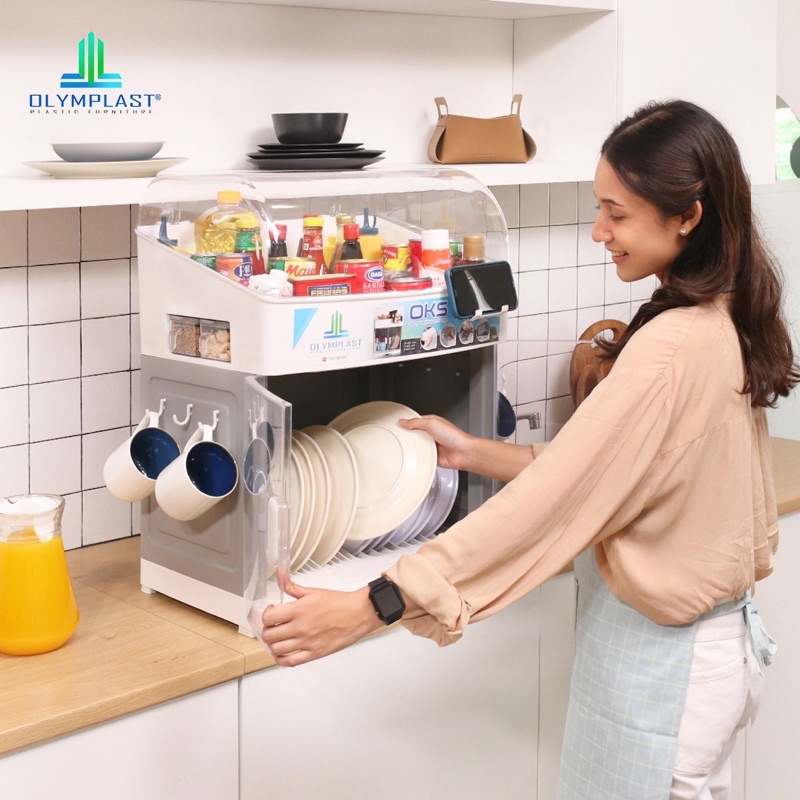 RAK PIRING PLASTIK OLIMPLAST ,RAK PIRING DI MEJA