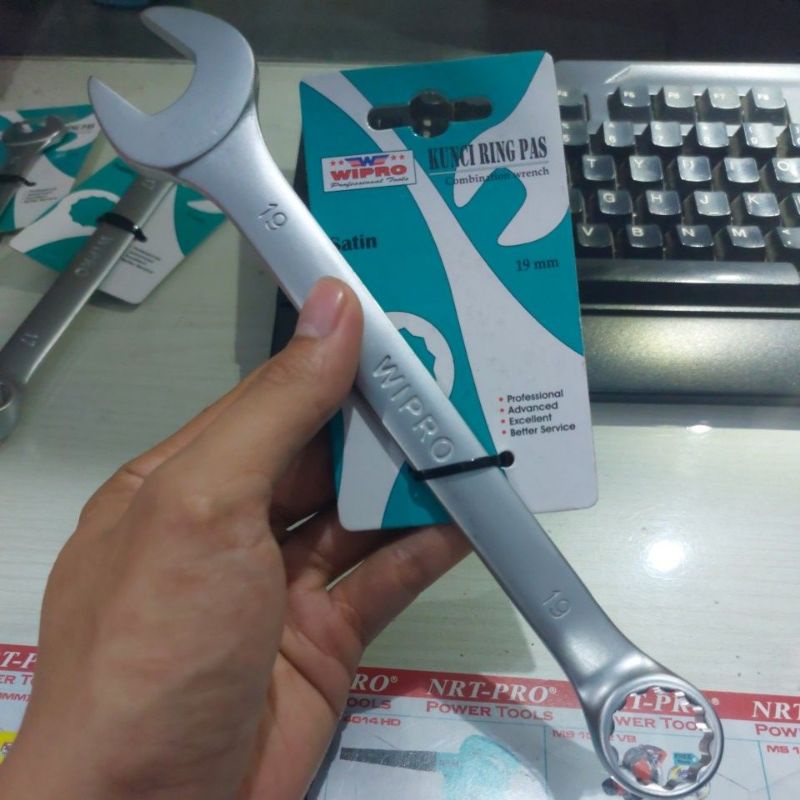 Kunci Ring Pas 19mm Wipro / Kunci Ring Pas 19 mili Wipro / Promo Kunci Ring Pas