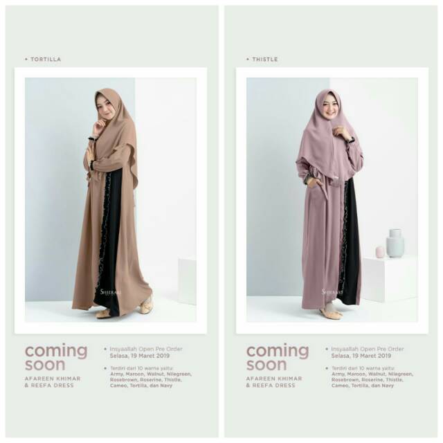Busana Muslim Wanita Gamis Syar i Reefa Dress by Shieraki