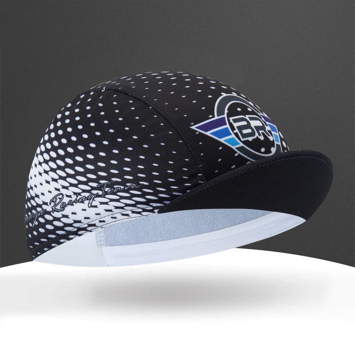 topi  Topi sepeda : BREWYN VON KLAFF - cycling cap topi gowes - FREE BOX  - BLACK(Q0V9) Topi Jaring 