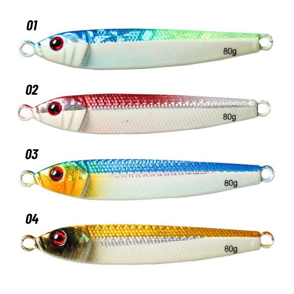 Preva Metal Fishing Lure Tanpa Kait Tenggelam 80g 105mm Warna Warni Memimpin Casting