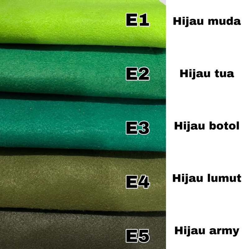 Kain flanel meter 100cm X 95cm felt meteran import 1kg muat 7 TERMURAH