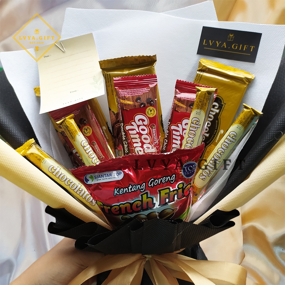 (SNACK 0069) Buket snack medium wisuda | Buket snack random murah | Buket snack wisuda murah | Buket wisuda | Buket snack ulang tahun | Hadiah ulang tahun | Hadiah wisuda | Snackbouquet