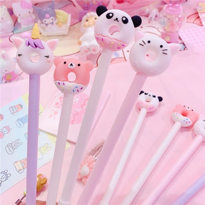 

Gilaa!!! Pen Gel Donut Unicorn Set 1 Lusin Pulpen Donat Lucu Unik Impor Murah Murah