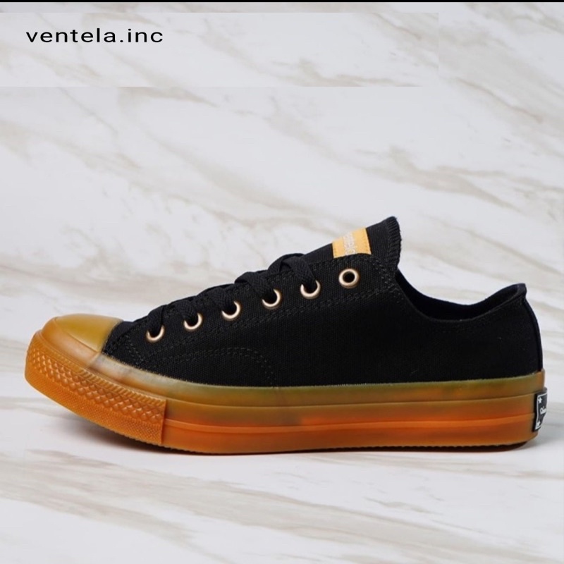 Ventela 70s low black gum white &amp; army green