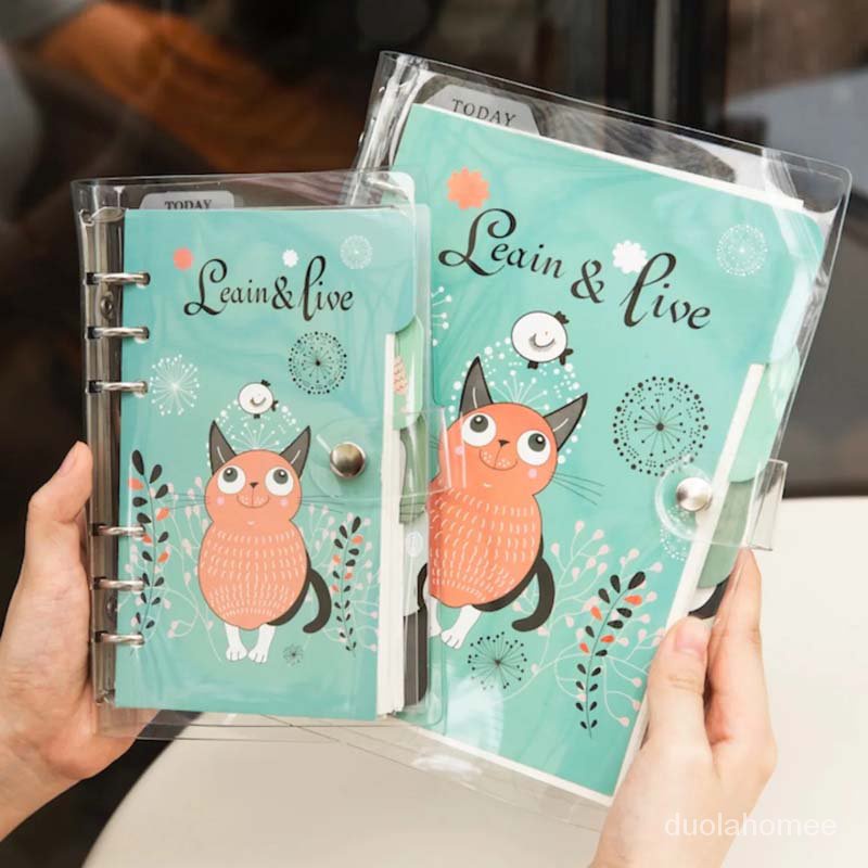 

AGOEE-Cute Notebook A5 A6 Binder Journal Notebook Kawaii Notepad School Travel Daily Organizer Spiral Note