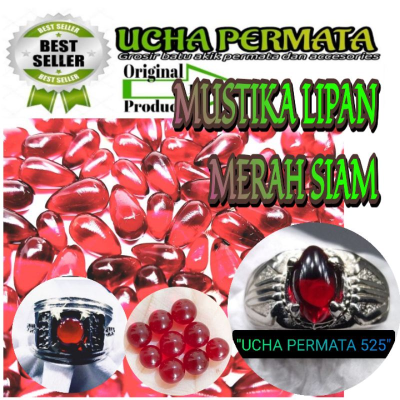 cincin batu bulat kecil merah / merah siam bulat telur