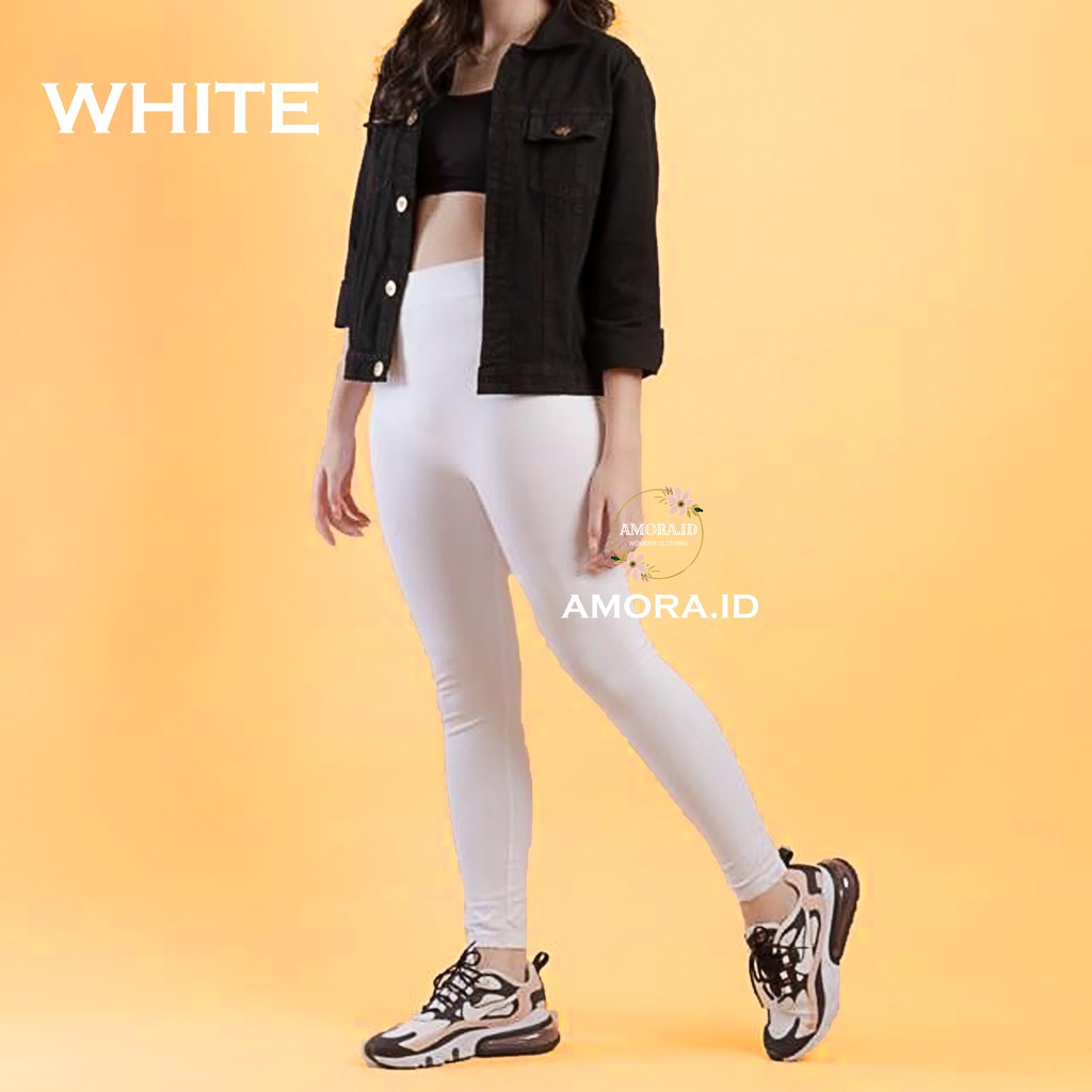 AMORA Celana Legging Tebal Fleece Premium Import Fit To Size S M L XL XXL no
