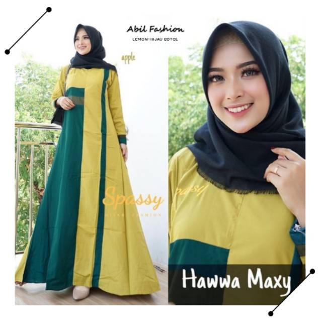 GAMIS HAWWA MAXY ORI SPASSY GAMIS MURAH GAMIS PREMIUM FASHION MUSLIM BERKUALITAS