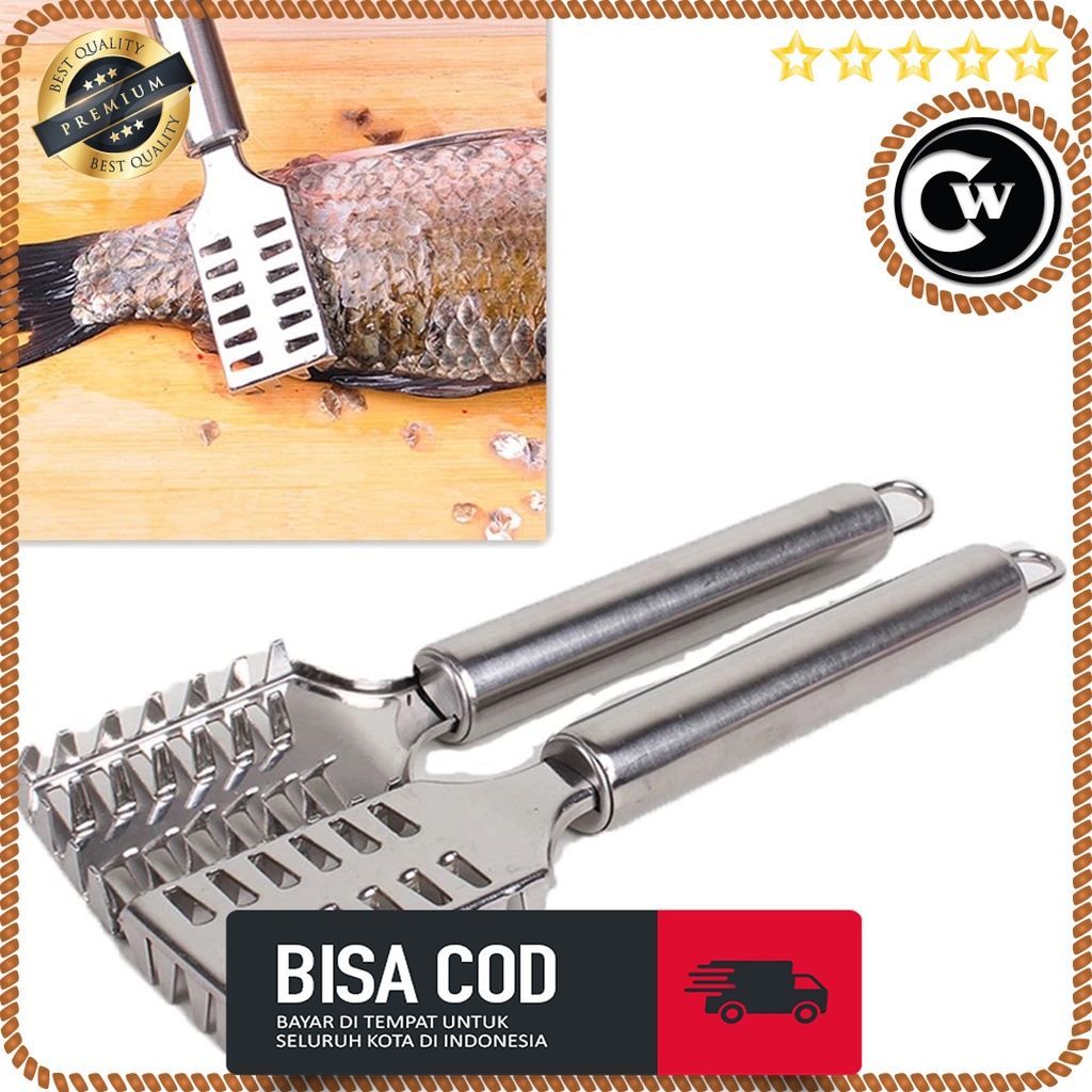 Peeler Pisau Pengupas Sisik Ikan | Fish Skin Scraper Stainless Steel