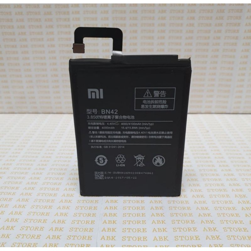 BATTERY BATRE BATRAI BATERAI XIAOMI REDMI 4 / BN42 ORIGINAL