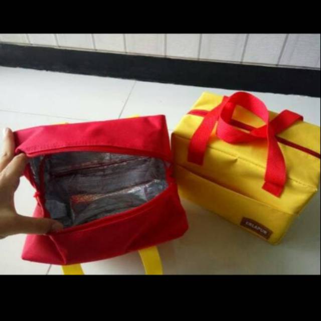 

Lunch bag thermal dengan plastik pita