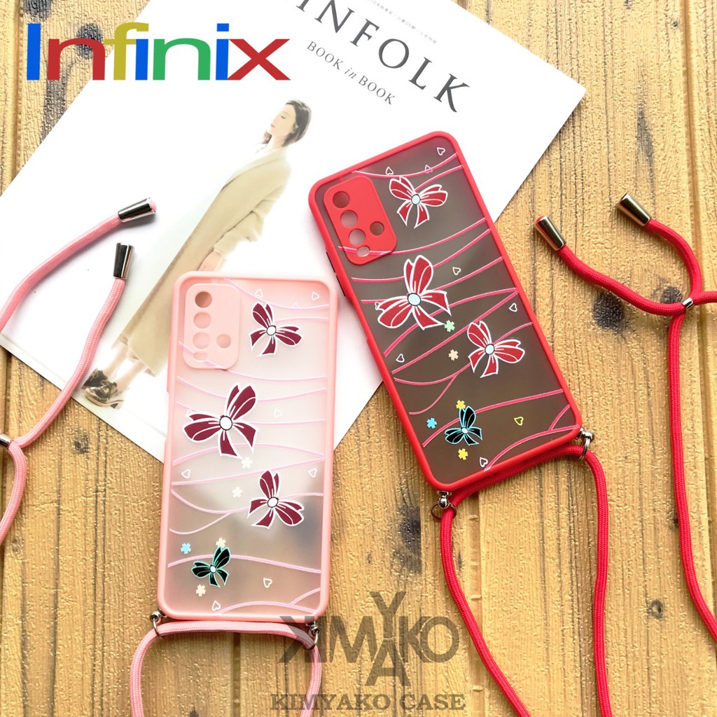 Full Cover - Case Tali Nagita Motif Pita -  Infinix Hot 10 Hot 10 Play Hot 9 Play Smart 4 Smart 5 Ho
