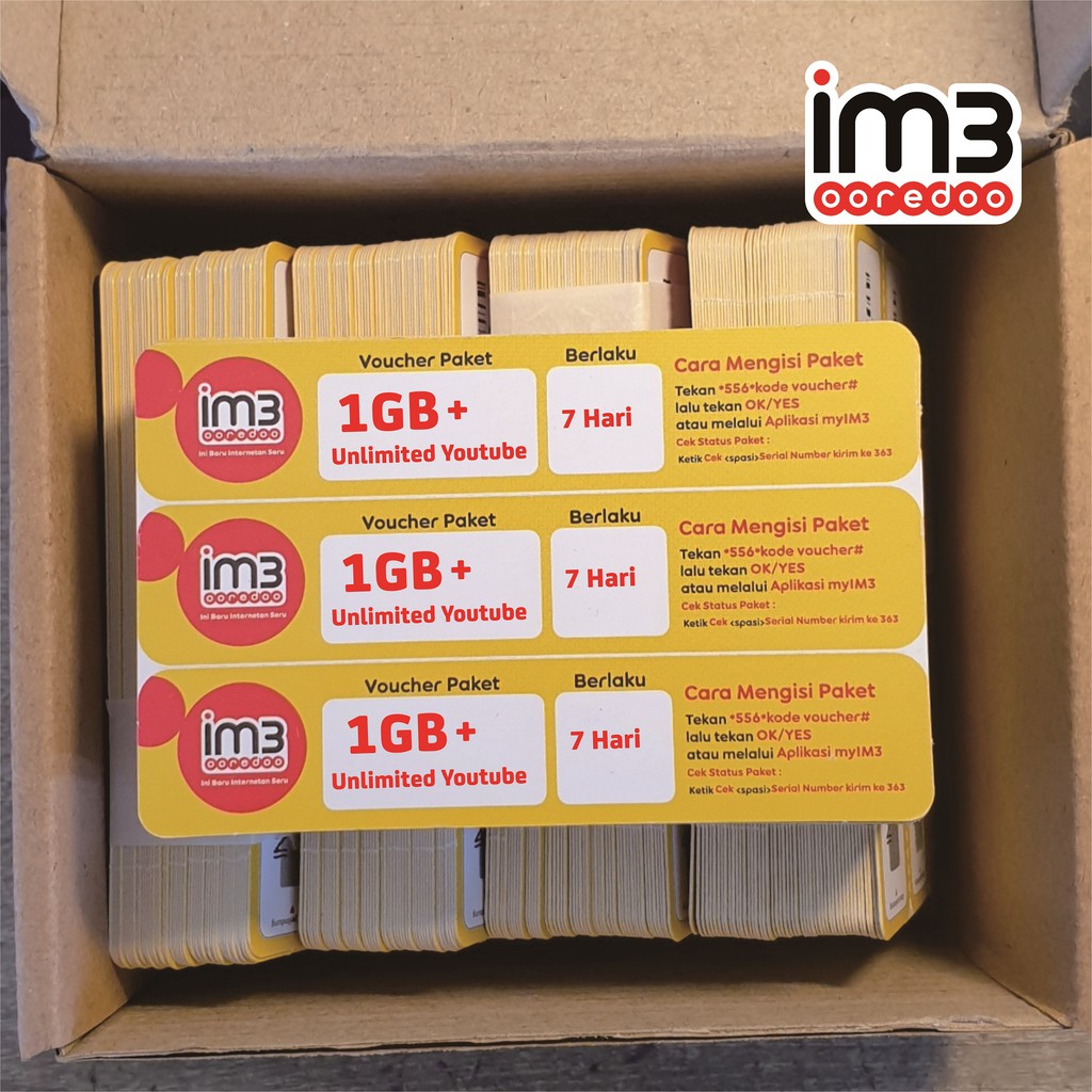1GB+ Unlimited Youtube 7 Hari Indosat Ooredoo