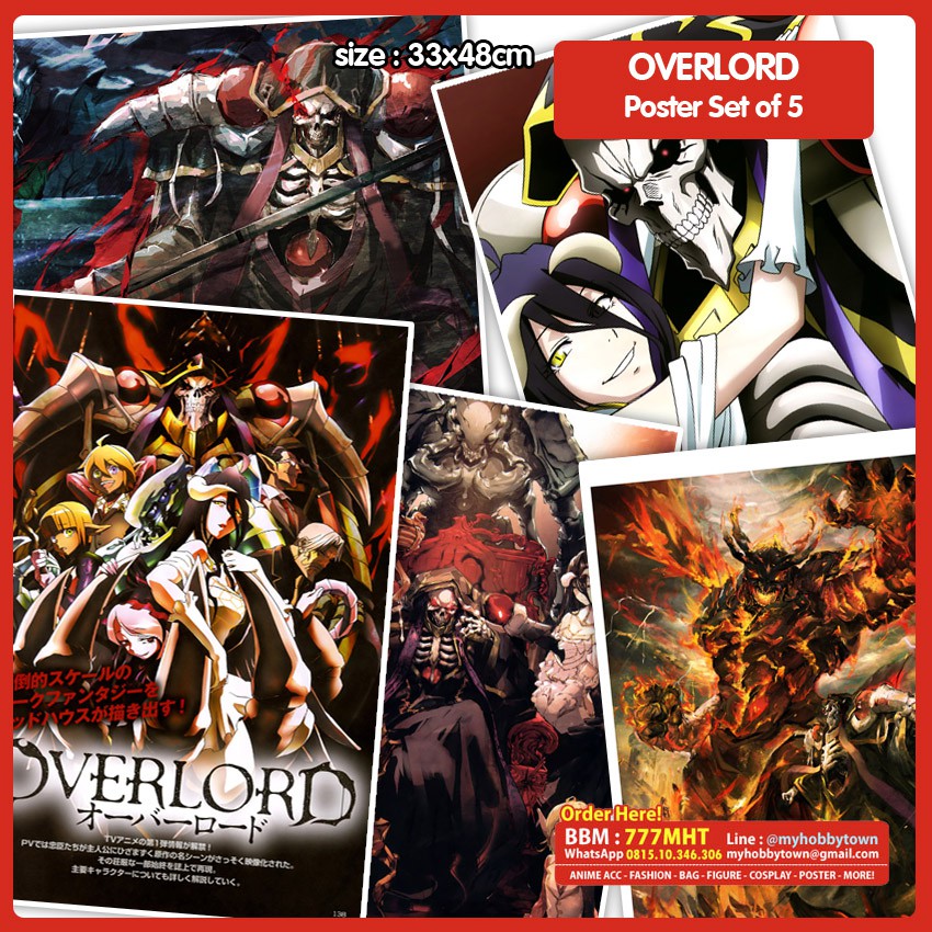 Poster Anime Overlord Set Of 5