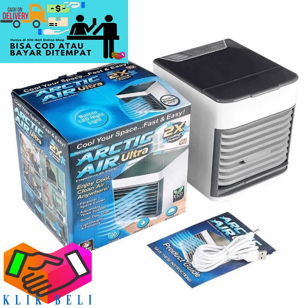 AC Mini Portable Arctic Ultra Air Cooler Power Fan USB Pendingin Ruangan Kipas Penyejuk Udara