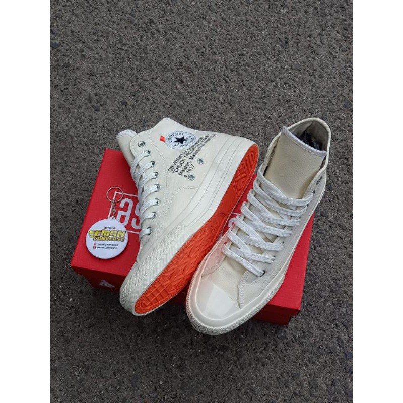 SEPATU SNEAKERS CONV3RSEE HIGH 70'S X OFF WHITE IMPORT QUALITY MADE IN VIETNAM