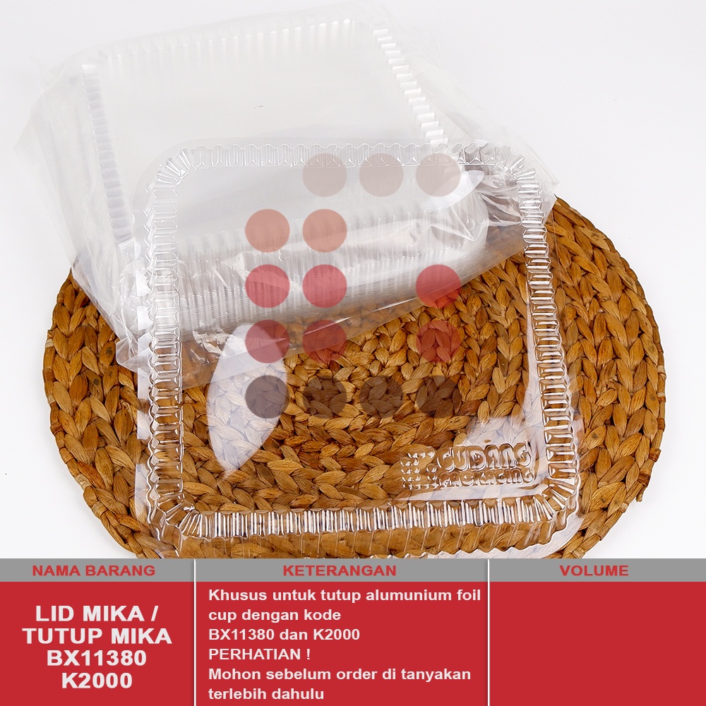 LID MIKA / TUTUP MIKA K2000 / BX11380 ( TUTUPNYA SAJA )