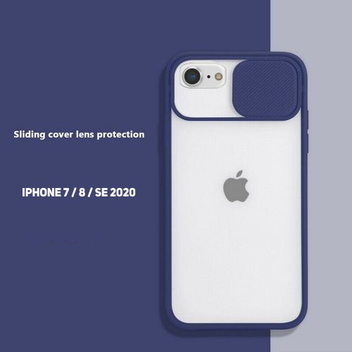 H8 Slide Case Clear Protaction Kamera Belakang iPhone 7 / 8 / SE 2020