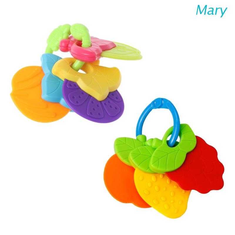 Mary Mainan Teether Bentuk Buah Bahan Silikon Untuk Bayi