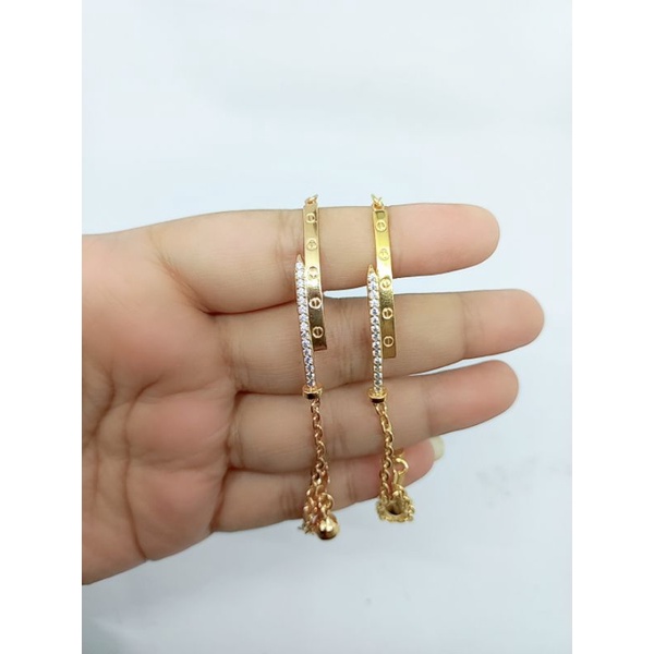 GELANG PERAK 925 ASLI LAPIS EMAS/GELANG NORI PENANG PAKU CART*R MATA/GELANG ASLI SILVER/GELANG FASHION