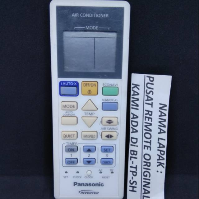 REMOTE REMOT AC PANASONIC INVERTER I-AUTO X 4543 01720 ORIGINAL ASLI