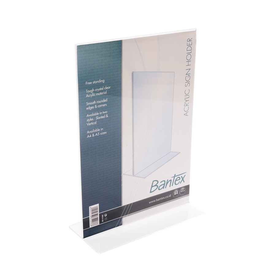 

Bantex Stand Up Sign Holder A5 Transparent 8855 08