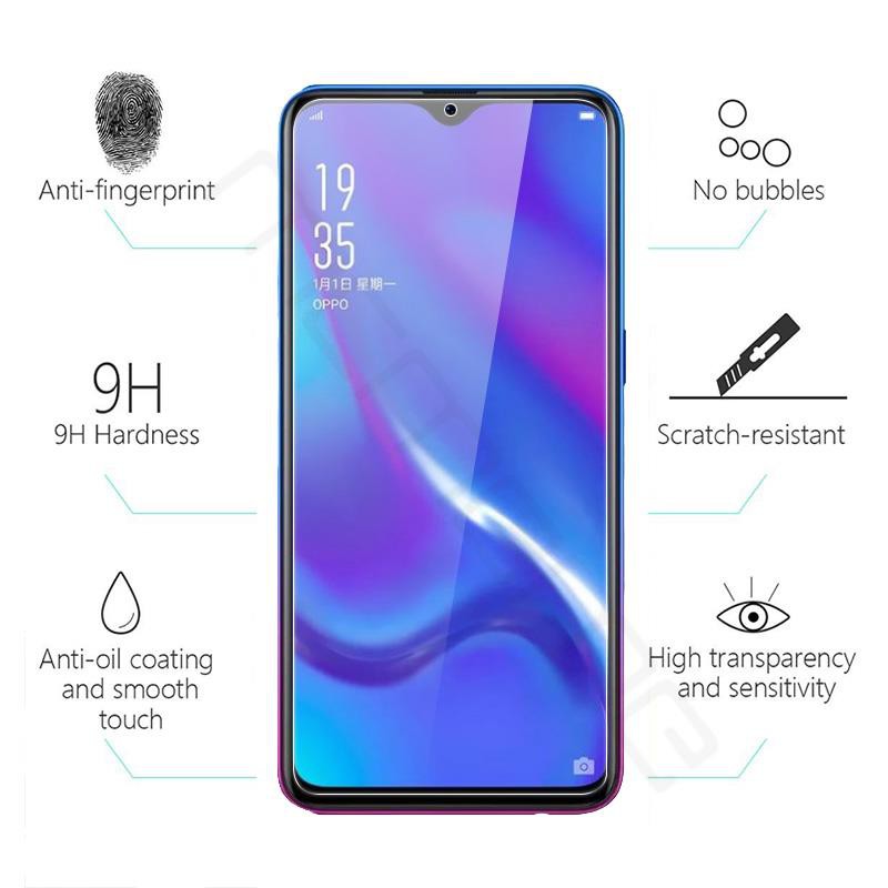 Tempered Glass Pelindung Layar Oppo Realme C2 2 3 F11 5 Pro X Lite A1K K3 K5 Reno 10x A3 A5 A3S A7X A83 A37 A7 A5S