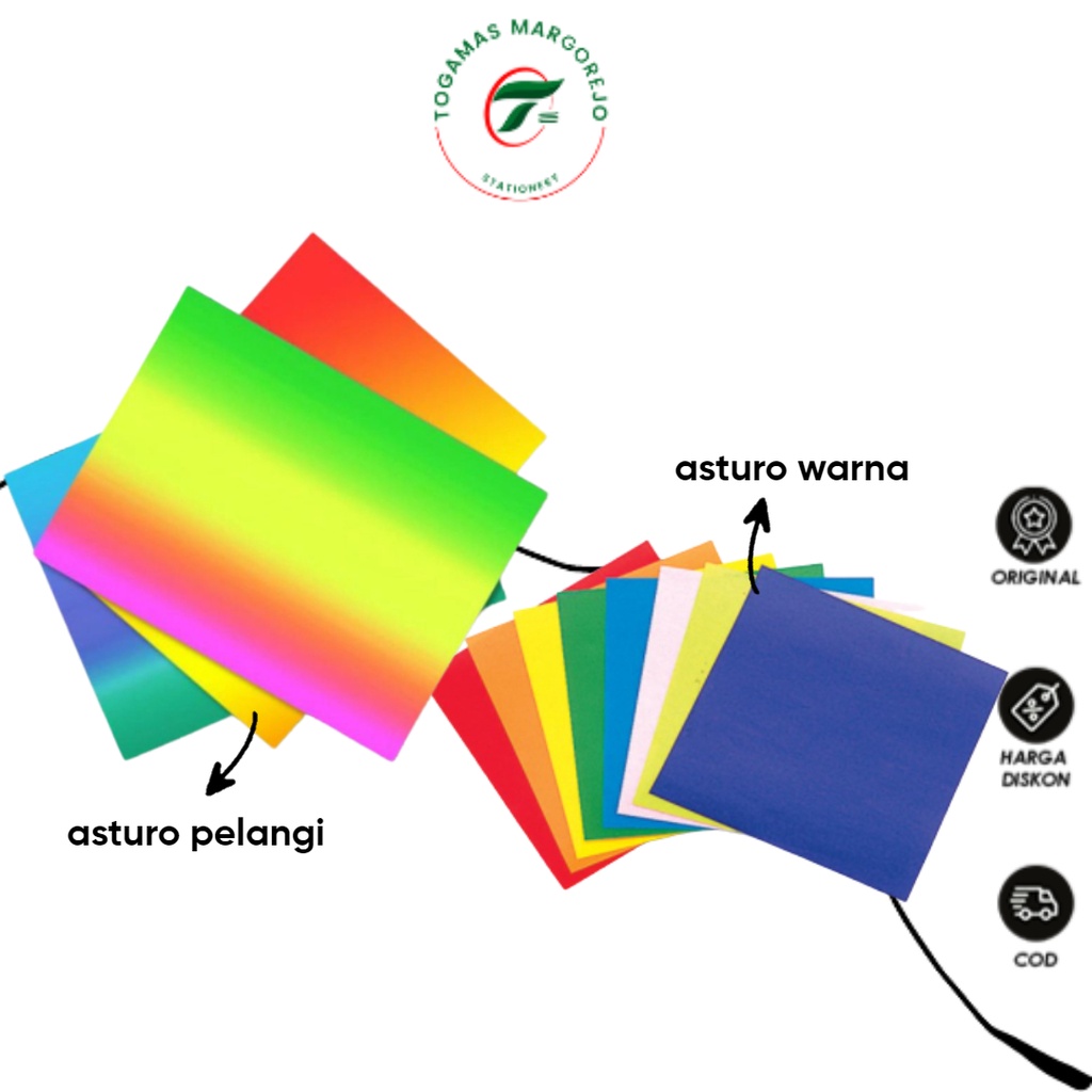 

READY STOCK !! KERTAS ASTURO PELANGI GULUNG