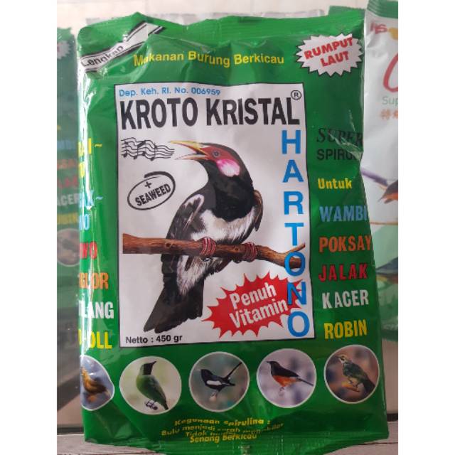 

Kroto Kristal Hartono Rumput Laut / Hijau dan merah /coklat